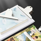 1pc Extra-Strong 4-Inch Steel Clip Folder - Thickened Mountain Design for Office Documents, Organizer for Bills and Receipts