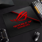 AS-US ROG Game Player Square Mousepad Small Size Home Desk Protector Mat Washable Desktop Mouse Pad Anti-slip Rubber Table Mats