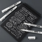 New 1/2/3PCS Waterproof Metal Marker Permanent White Paint Pen Washing Art Painting Graffiti Pens Fabric Wood Leather Marker1MM