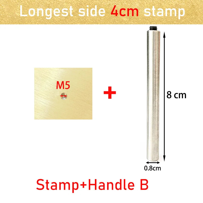 Leather Stamp LOGO Customisation Brass Mould Hand Punching Leather Stamps Brand Working Carving Stamping Punches Tools Craft