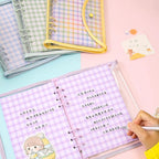 Cute Color Grid A5 A6 Loose Leaf Notebook Refill Spiral Binder Index Inner Page Item Paper Stationery