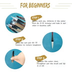 10-Piece Chinese Calligraphy Brush Set - Premium Writing Brushes for Beginners & Artists - with Roll-up Bamboo Brush Holder,
