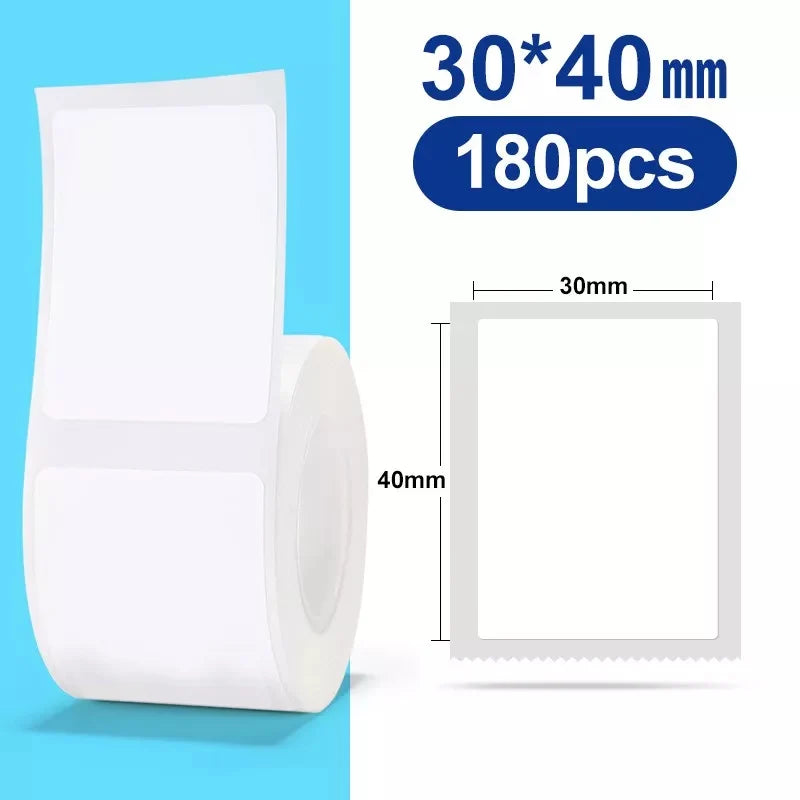 NiiMbot B1/B203 B21/B3s Label Printer Waterproof Anti-Oil Tear-Resistant Price Tag Pure Color Scratch-Resistant Label Paper