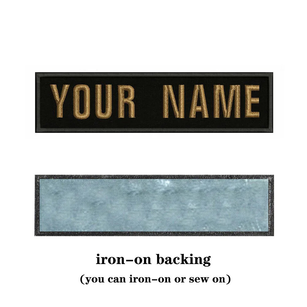 10X2.5cm Embroidery Custom Name Text Patch Stripes Badge Iron On Or Sew On Or  Patches For