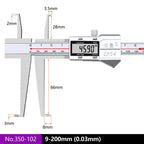 Double Inner Groove Vernier Digital Caliper 0.01mm Inner Groove Electronic Vernier Caliper Inner Hole Diameter Measurement Tool
