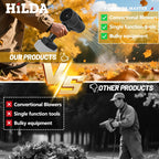 HILDA New Storm Force 1000W Air Blower Handheld Cordless Dust Blaster Snow & Leaf Sweeper Turbo Jet Cleaner for Makita Battery