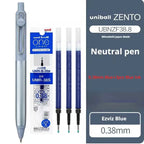 New Uni uniball Zento Flow Metal Rollerball Pen Aluminum Grip Gel Pens 0.5mm Water-Based Black Ink Ultra Smooth Writing Japan