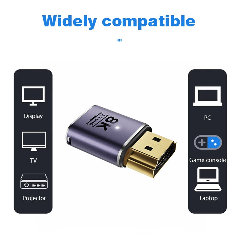 NNBILI HDMI2.1 48Gbps 8K@60Hz 4K@120Hz Ultra High-Speed Adapter Mini/Micro HDMI to HDMI Converter for PS5 X/S PC HDTV Projector