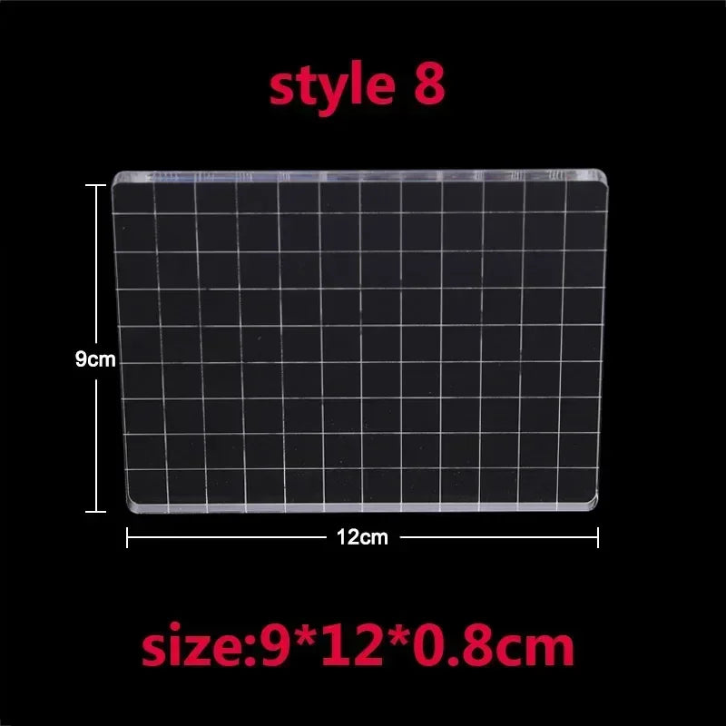 9 Sizes Clear Acrylic Stamp Block for DIY Crafts Card Making Decorations Scrapbooking Handmakes Use with Acrylic Stamps Tools