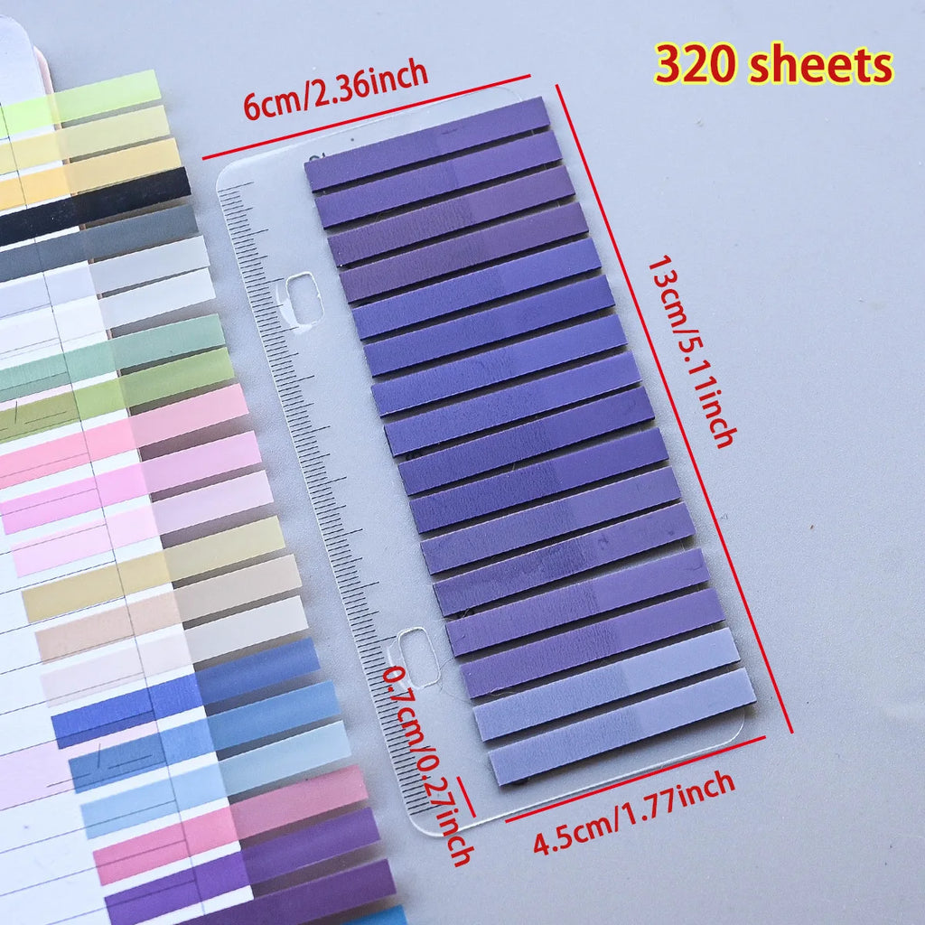 320PCS Clear Sticky Notes Self-Adhesive Colorful Memo Pads for Office School Book Annotation Index Tabs Stationery
