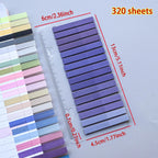320PCS Clear Sticky Notes Self-Adhesive Colorful Memo Pads for Office School Book Annotation Index Tabs Stationery