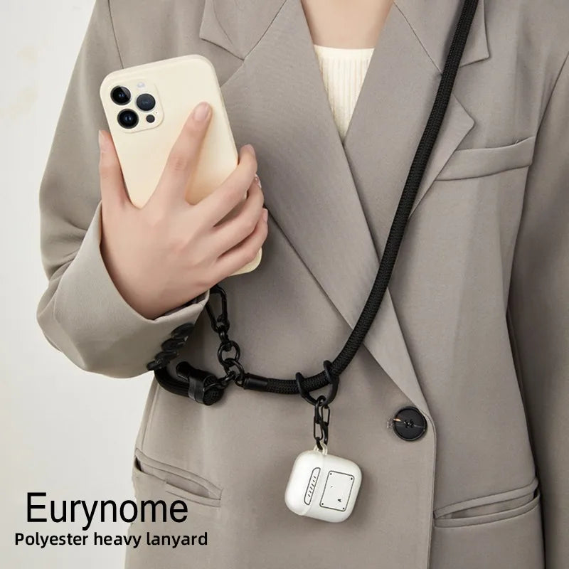 Phone Lanyard Adjustable 1 Cm Diameter Outdoor Universal Case Crossbody Shoulder Card Neck Cord Clip Hang Anti-lost Wrist Strap
