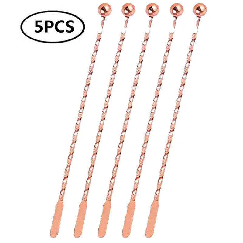 Stainless Steel Cocktail Drink Mixer Bar Stirring Mixing Sticks Muddler Ladle Stirrer Swizzle Sticks Coffee Stirring Sticks