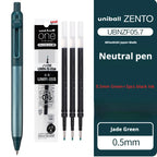 Japanese uni-ball ZENTO Gel Ink Pen Limited Flow Model Metal Push Ultra-Smooth Writing 0.38/0.5mm Signing for Students Business