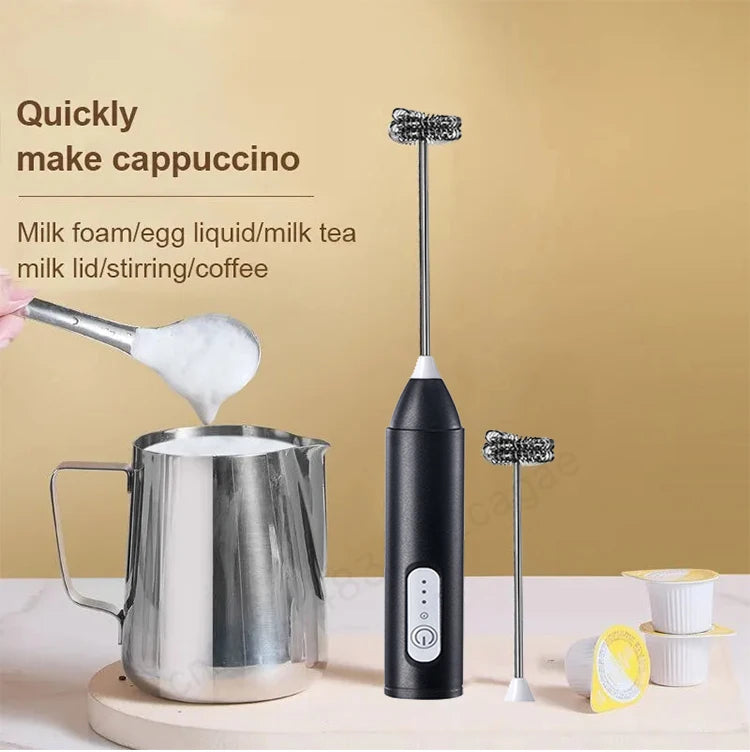Electric Coffee Milk Foaming Mixer Coffee Creamer Whisk Handheld Egg Beater Froth Mixer Kitchen Automatic Kitchen Whisk Tools