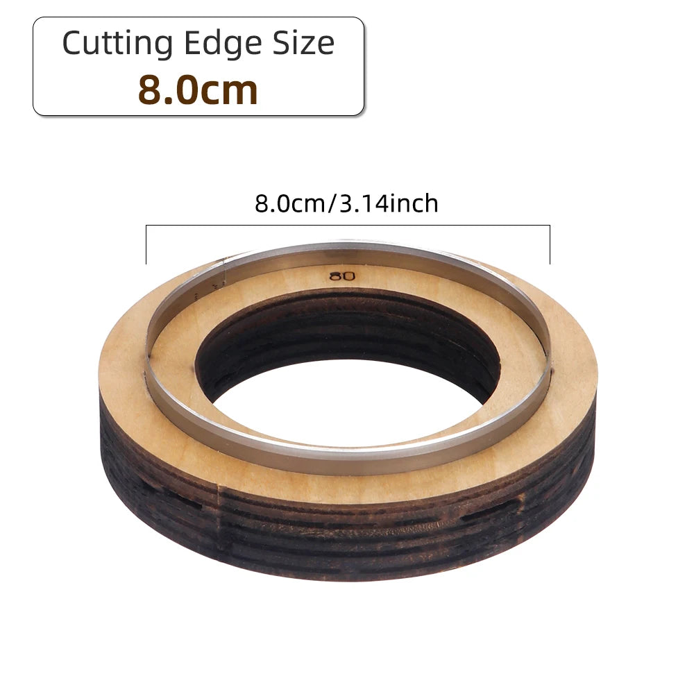 QJH Big Size Hollow Round Hole Punch, High Carbon Steel Round Leather Cutting Dies for DIY Leather Crafts (5 6 7 8 9 10 11 12cm)