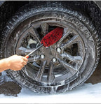 SEAMETAL Car Wheel Detailing Cleaning Brush Woolies Plush Car Rim Tire Wash Brushes Long Handle Bendable Auto Wheel Clean Tools