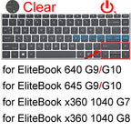 Keyboard cover for HP EliteBook 6 8 G2a G2i G1a G1q G1i 840 G11 G10 845 G9 X360 1040 G8 640 745 645 Silicone Protector Skin Case