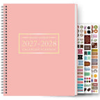 1Pc A4 Monthly Planner and Calendar Book 2 Year Monthly, Large Grid Monthly Organizer with Notes Pages, with 3 Stickers