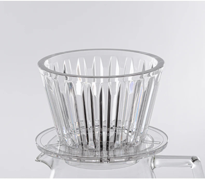 TIMEMORE B75 Basket Coffee Dripper Crystal Eye Pour Over Coffee Filter PCTG 1-2Cups Coffee Maker Flat Bottom Increase Uniformity
