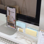 1Message Storage Board Under Computer Monitor，Office Desk Side Storage Rack Message Board Can Hold Phone Charging Memo Stickers