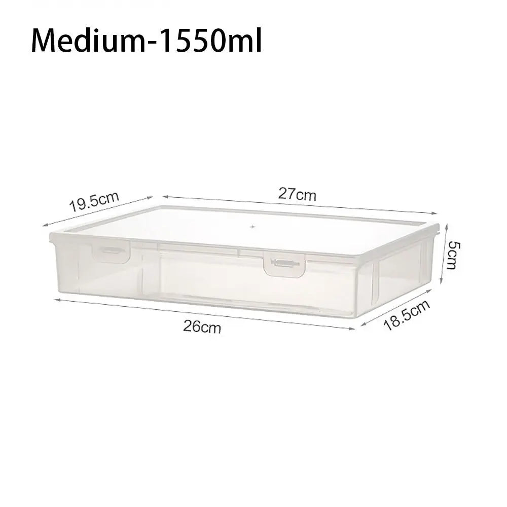 Portable A4 A5 File Organizer Multifunctional Transparent Document Storage Container Dustproof File Box Home Office Supplies