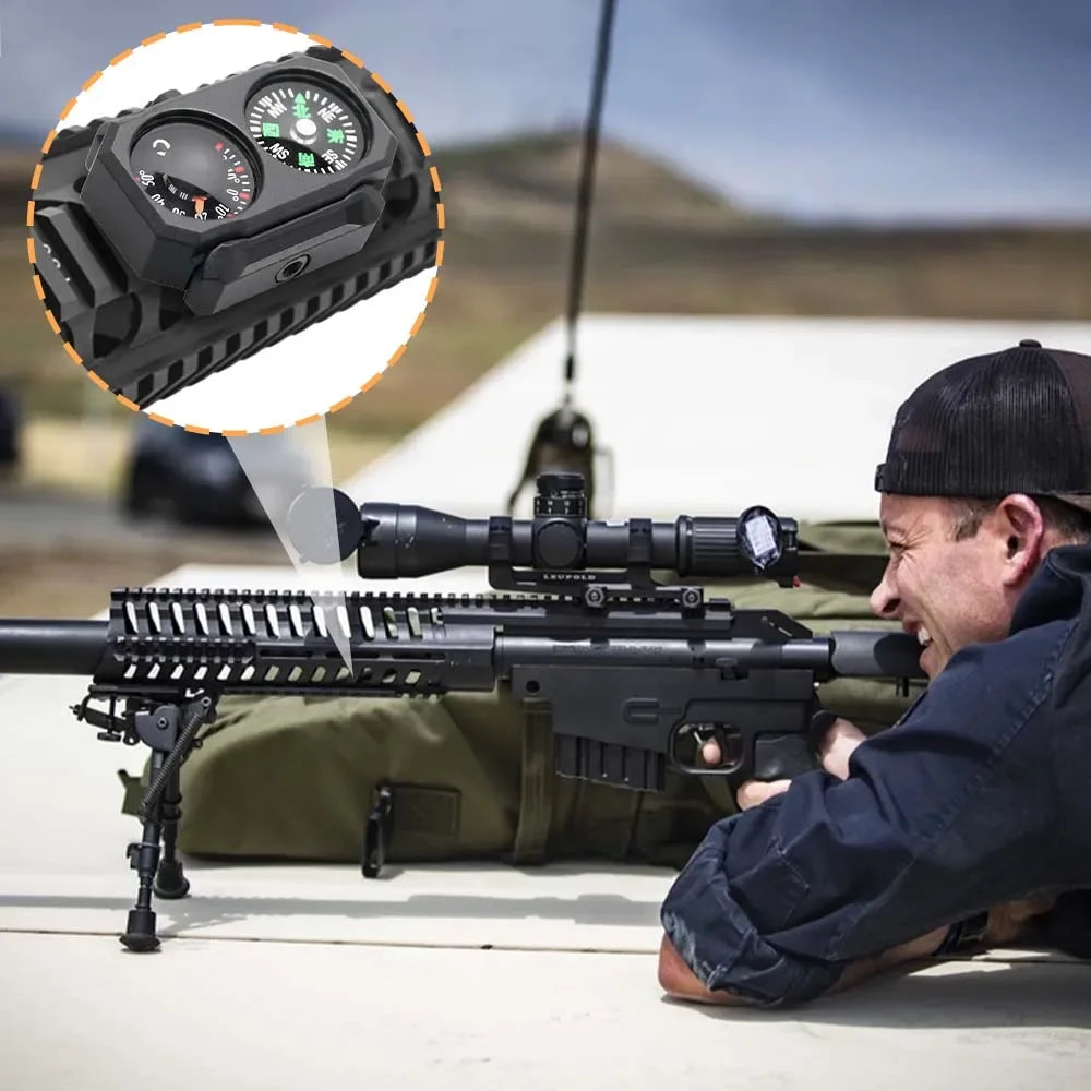 3/5Pcs RCompass Thermometer Combo 2 in 1 Tactical Airsoft AR15 M4 M16 Compact Navigation Thermometer for 20mm Rail Gun Accessory