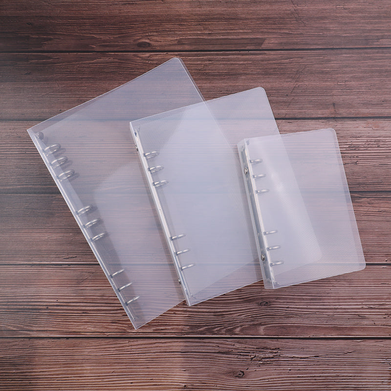 Creative transparent twill pp binder shell a6 a5 six-hole b5 nine-hole folder