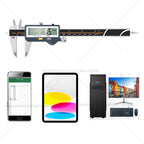 Built-in Bluetooth Digital Caliper for Wireless Transmission Electronic Caliper for Measuring Outer Diameter Inner Diameter 150m