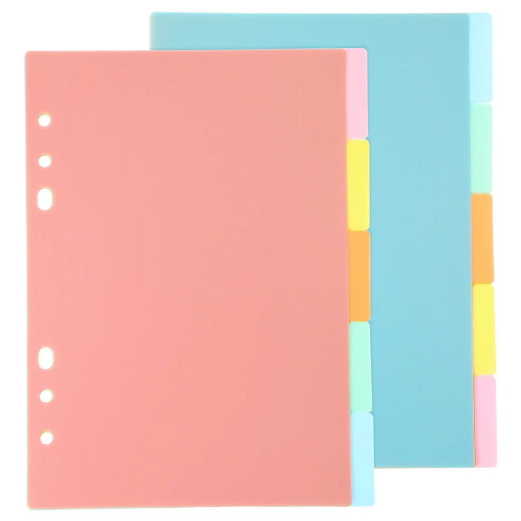 10Pcs Bright Colorful Index Dividers Label Set Smooth Surface High-Quality Paper Tab for Office School Binder Organization Index
