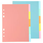 10Pcs Bright Colorful Index Dividers Label Set Smooth Surface High-Quality Paper Tab for Office School Binder Organization Index