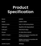 UGREEN 4K60Hz HDMI USB C HUB Docking Station for Steam Deck Type-C to RJ45 PD100W 10Gbps USB-A/C for iPad ROG Ally Legion Go PC
