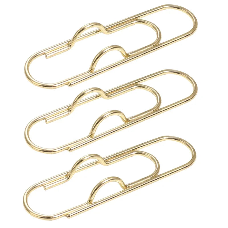 Anti Lost Paper Clip Metal Pen Holder Clips Portable Bookmarks Photo Memo Ticket Fixed Paperclips Office School Stationery