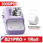 Niimbot 200dpiB21 300dpi B21PRO Label Maker Tag Price Portable Thermal Label Printer with White Photo Labels for Bakery/Business