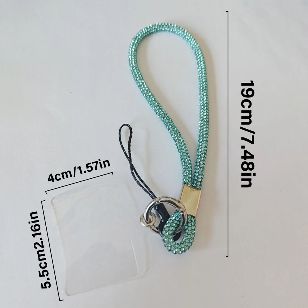 INS Glitter Phone Lanyard Phone Crystal Wrist Straps Keychain Anti-lost Rope Universal Bling Hanging Cord