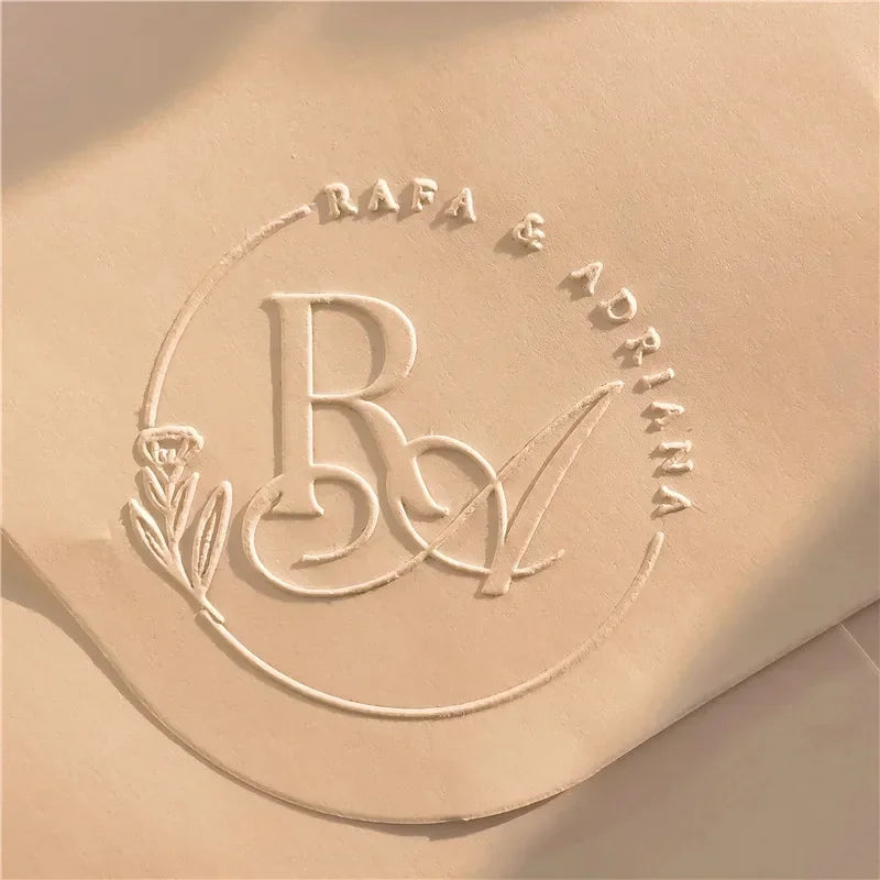 Customize Embossing Stamp Wedding Monogram Embosser Stamp,Personalized 2 initials Embosser Stamp,Wedding gift,hand held embosser