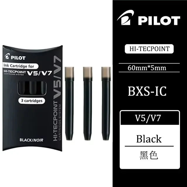 Japan Pilot V5/V7 Gel Pen Straight Liquid Replaceable Ink Cartridge 0.5/0.7mm for Writing School Stationery Office Accessories