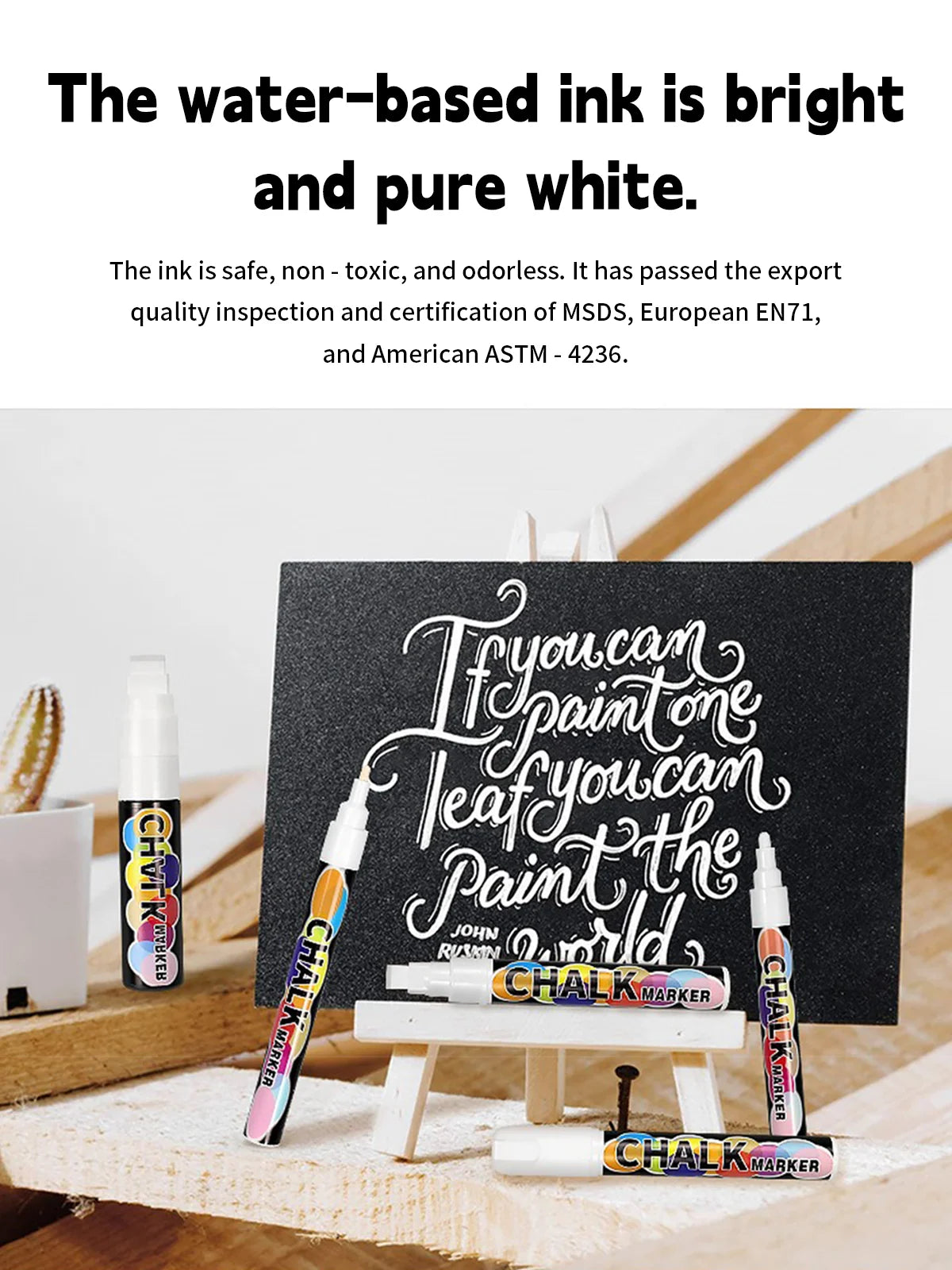 1/3 Pcs White Liquid Chalk Painting, Marking Erasable Dust-free Water-soluble Marking Pen School Classroom Office Supplies