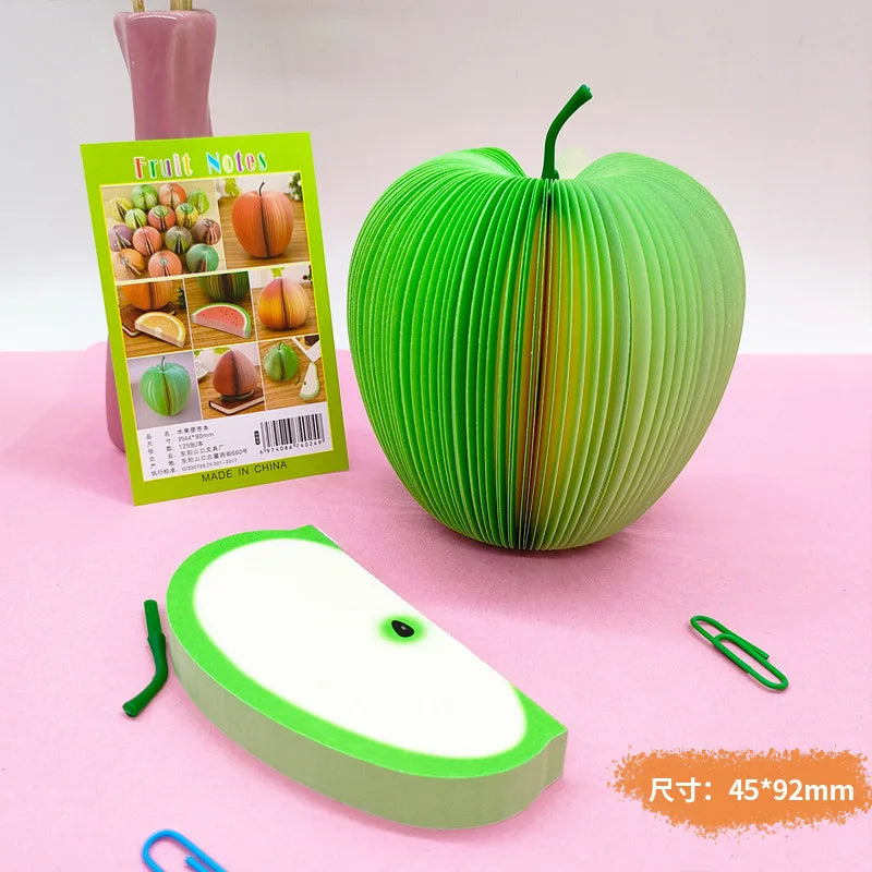 125 Sheets Creative Fruit Shapes Sticky Note Pads Notepads, Sticker Paper, Memo Pads, for School Stationery Office Supplies