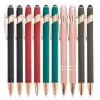 5-10Pieces Ballpoint Pen with Stylus Tip, Metal, 2 in 1 Stylus Ballpoint Pen 1.0 mm Black Ink  for Smartphone, Tablet