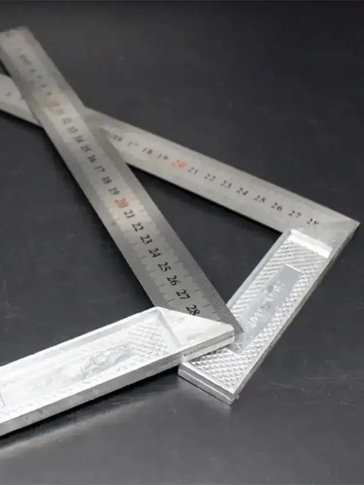 250/300mm Aluminum Handle with Stainless Steel Scale Right Measuring Angle Square Ruler