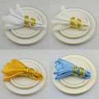 100pcs Satin Napkins For Wedding Party Decor Square 30cm Table Dinner Napkin Restaurant Supplies Christmas Birthday Tea Towels