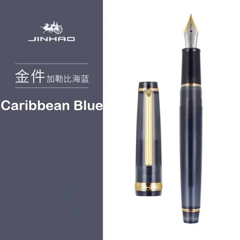 Jinhao 82 Fountain Pen Transparency Plastic Spin Pen Popular EF F M NIB Business Office School Supplies Writing Stationery