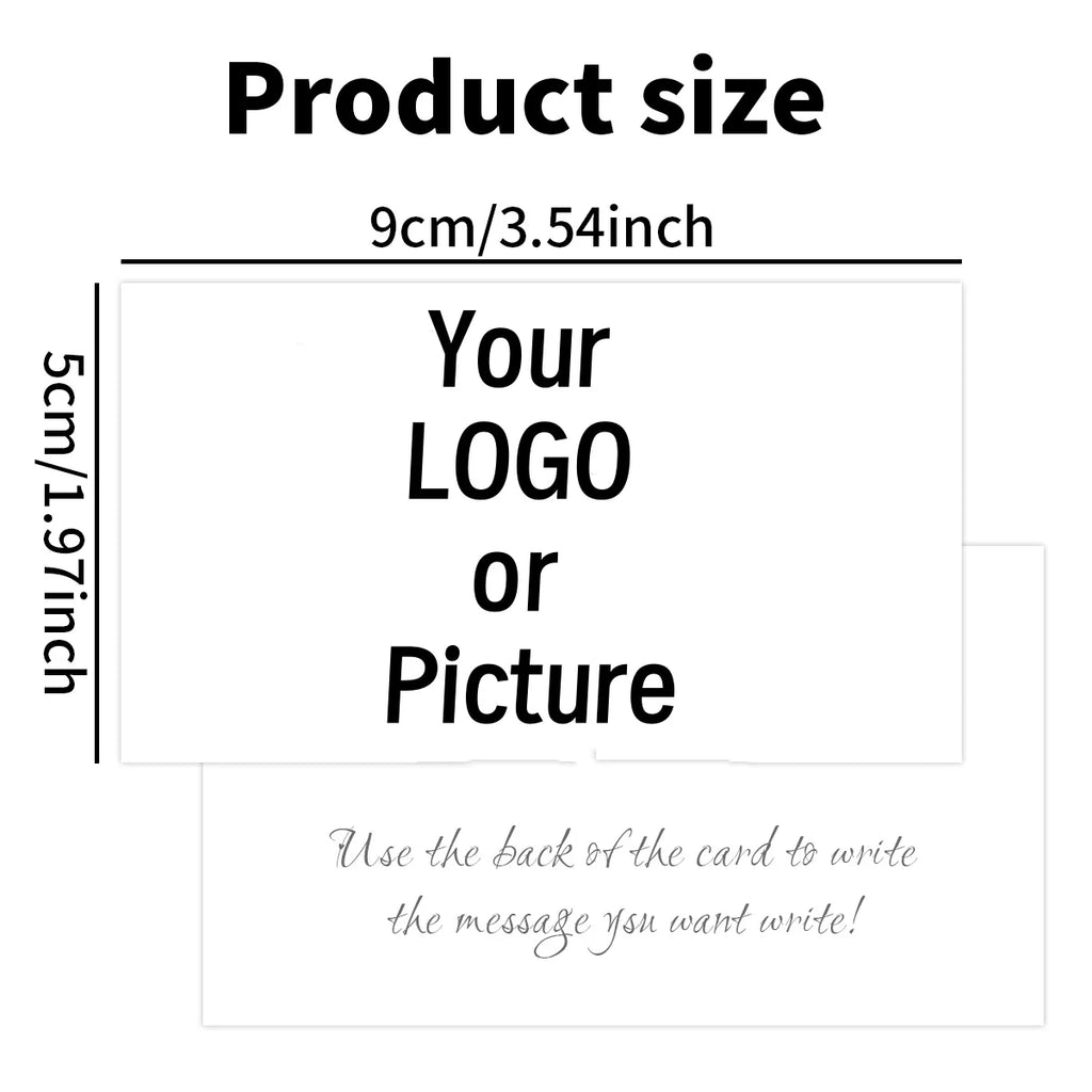 50/100pcs Custom Cards Thank You Card Business Card Personalized Logo Packaging For Business Wedding Invitation Gifts Decor Card