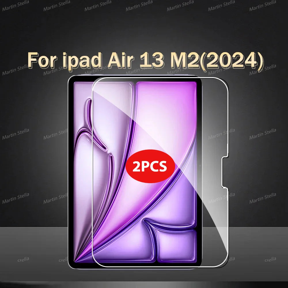 2Pcs Tempered Glass Screen Protector For ipad Pro Air 13 11 2024 M4 M2 Air 5 4 Pro 12.9 11 M3 M5 2025 2026 Film