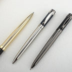 Luxury Metal Rollerball Pen 0.7mm Blue Ink Steel Gold Business Signature Pens for School Office Writing Supplies Stationery