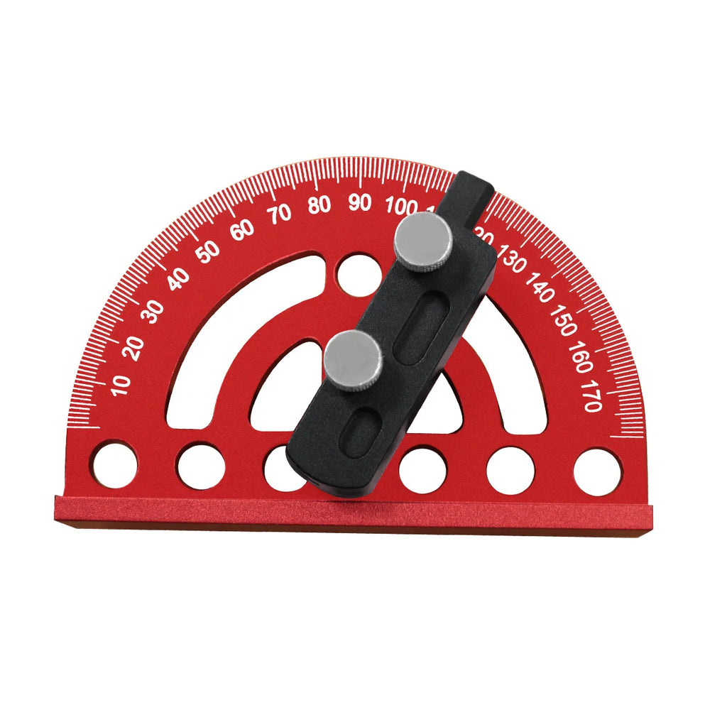 Precision Pocket Ruler or Ruler Positioning Block, Aluminum Alloy Angle Protractor 0-180°Angle Finder Scriber Line Marking Gauge