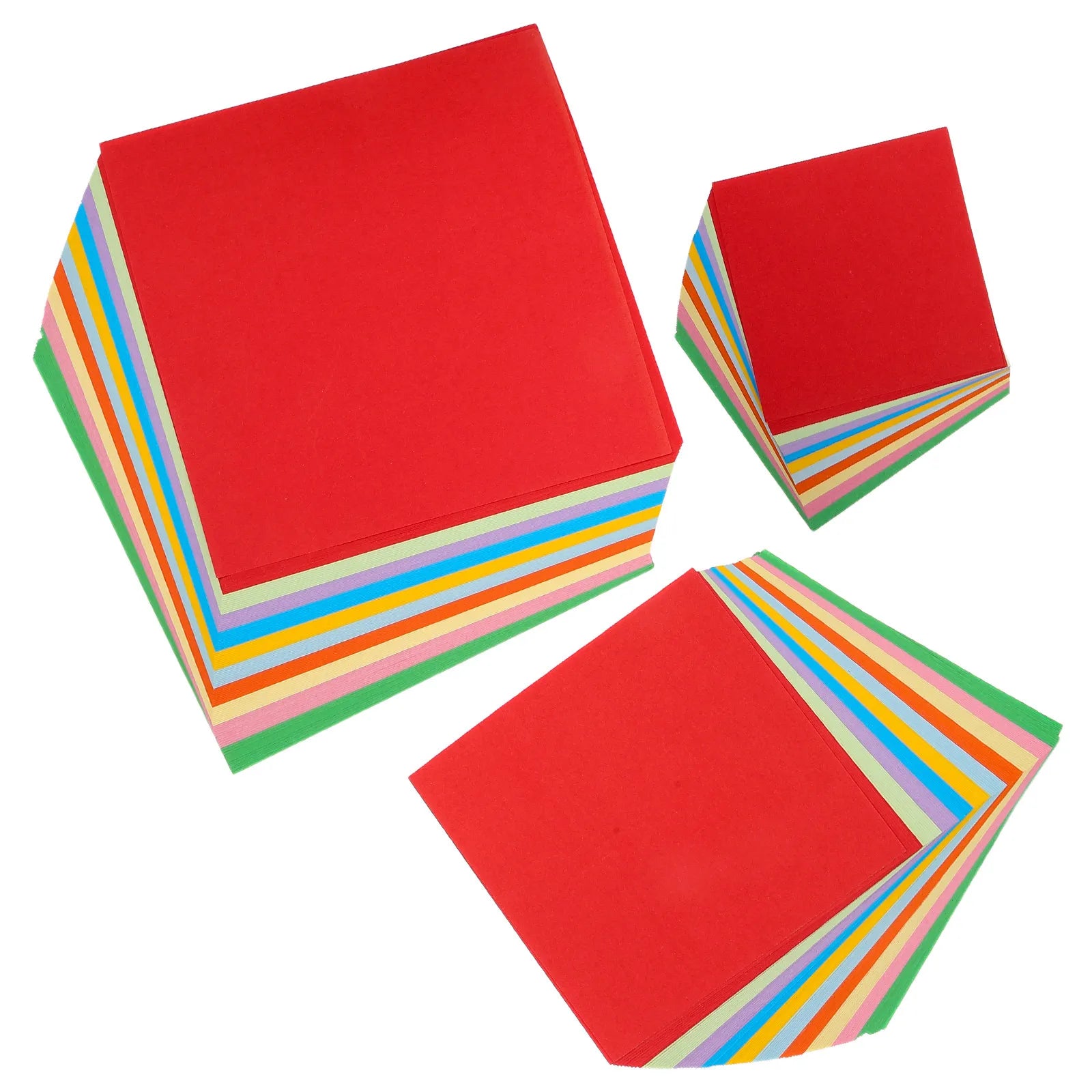 300Pcs Colorful Double Sided Craft Paper Set for Origami Folding DIY Arts Handmade Cards Holiday Decorations Construction