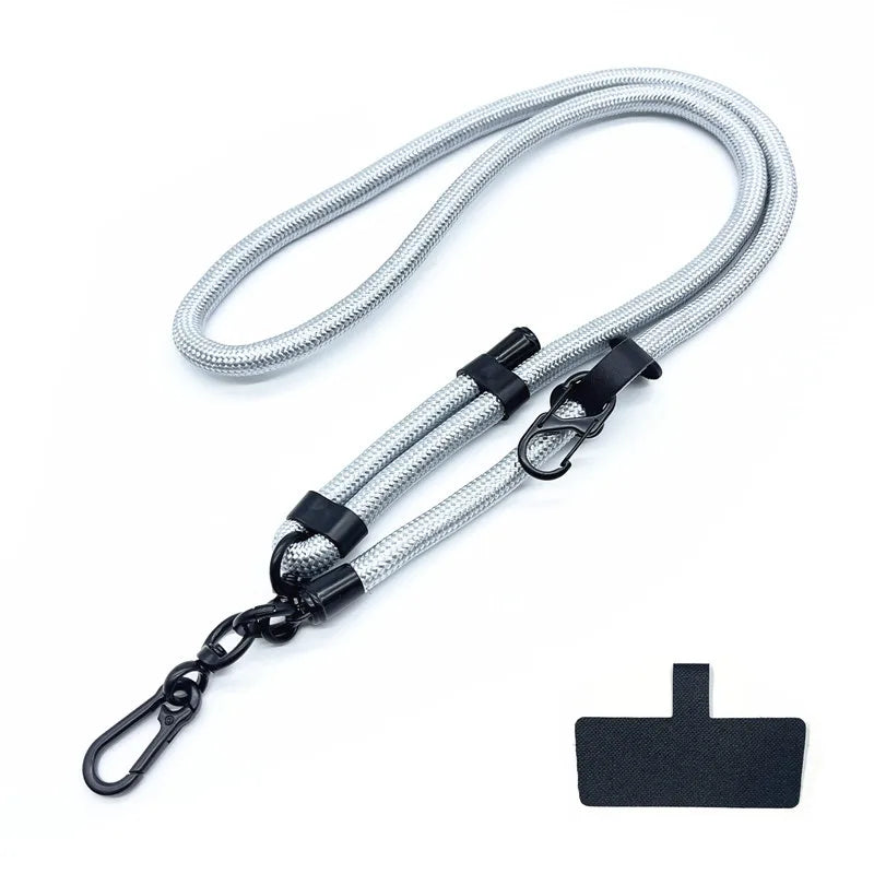 Phone Lanyard Adjustable 1 Cm Diameter Outdoor Universal Case Crossbody Shoulder Card Neck Cord Clip Hang Anti-lost Wrist Strap