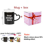 Personalised Magic Mugs Custom Colour Changing Cup Heat Activated Any Image Photo Or Text Printed On Mug Dad Mothers Day Gift